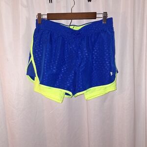 Danskin Blue and Yellow Athletic Performance Shorts